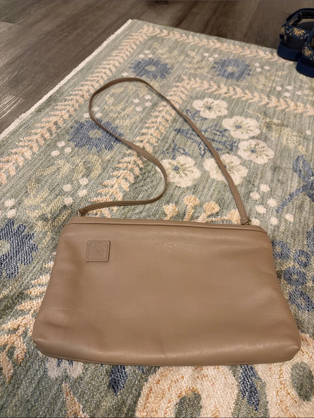 Vintage Anne Klein Calderon Vintage Taupe Leather Handbag/Clutch